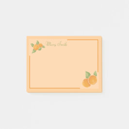 Warme Orangen-Zitrus-Randgestaltung Post-it Klebezettel