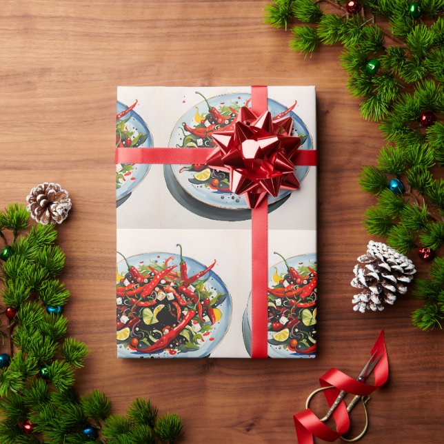 Warme Paprikaschoten Salat Geschenkpapier (Feiertagsgeschenk)