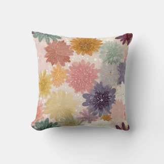 Warme Pastell-Schneeflocken-Blumen-Wurfkissen Kissen