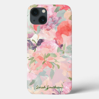 Warme Pastelle Abstrakte Wildblumen Wasserfarben K Case-Mate iPhone Hülle