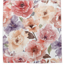 Warme Pfingstrose im Sonnenuntergang Aquarell-Rose