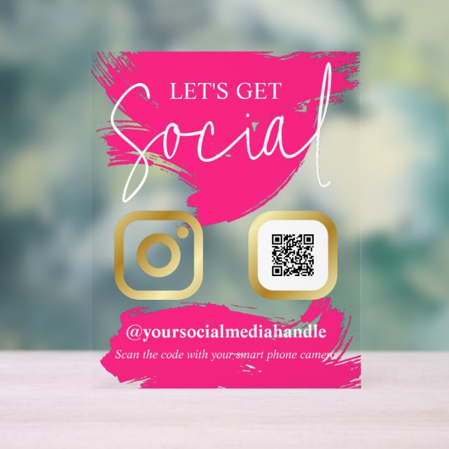 Warme Pinselstriche Imitate Gold Soziale Vorteile Acrylschild (Neutral)