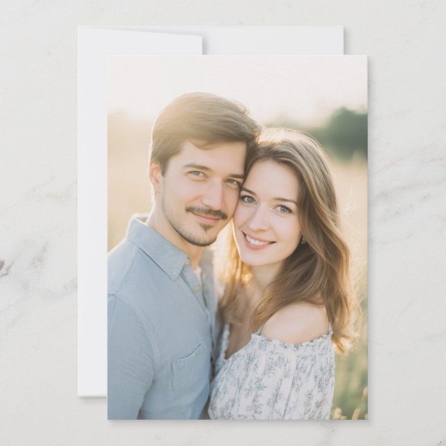 Warme Romantische Fotografie Einladung (Vorderseite)