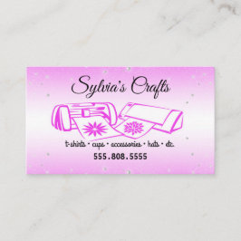 Warme rosa Crafting Vinyl Business Card Visitenkarte