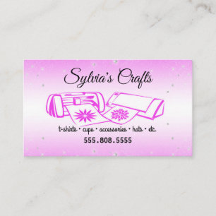Warme rosa Crafting Vinyl Business Card Visitenkarte