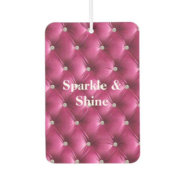 Warme rosa Imitate Velvet Autolufterfrischer (Vorderseite)