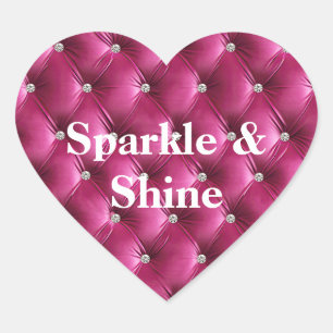 Warme rosa Imitate Velvet Herz-Aufkleber