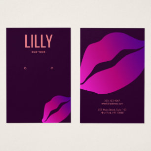 Warme, rosa Kissenlippen Ohrensichtkarte