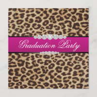 Warme rosa Leopard-Graduierungspartei