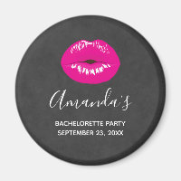 Warme Rosa Lippen Glamour Illustration Bachelorett