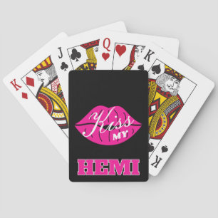 Warme rosa Lippen Küssen meinen Hemi Car Floor Mat Spielkarten