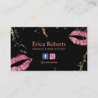Warme Rosa Lippen Trendfarben Schwarz & Gold