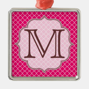 Warme rosa Quarterfolie Latti Monogramm Ornament