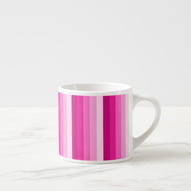 Warme rosa Schattenstreifen Espressotasse (Rechts)