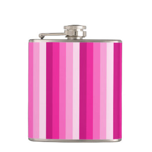 Warme rosa Schattenstreifen Flachmann