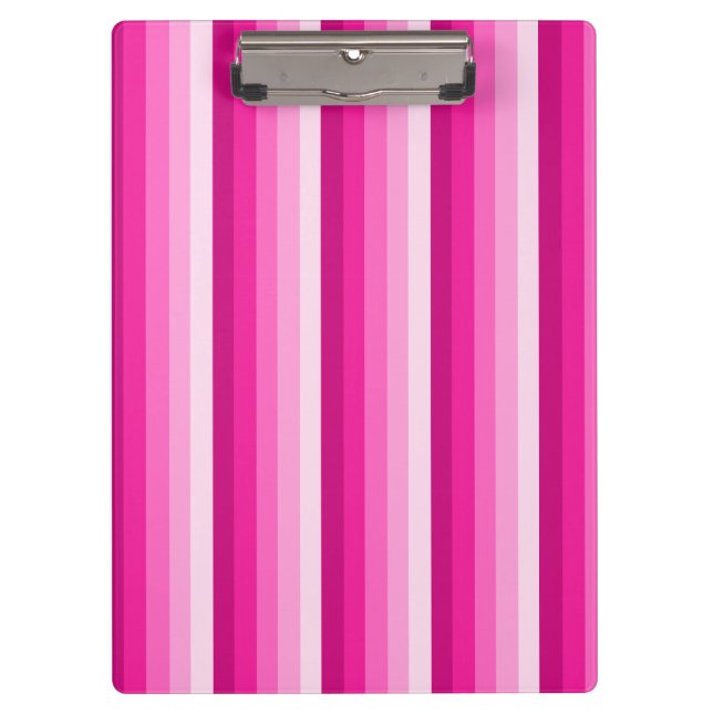 Warme rosa Schattenstreifen Klemmbrett (Vorderseite)