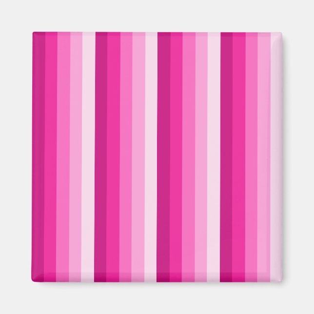 Warme rosa Schattenstreifen Magnet (Vorne)