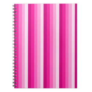 Warme rosa Schattenstreifen Notizblock