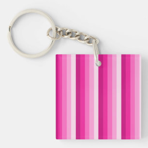 Warme rosa Schattenstreifen Schlüsselanhänger
