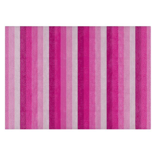 Warme rosa Schattenstreifen Schneidebrett (Vorderseite)