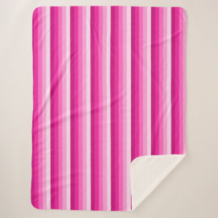 Warme rosa Schattenstreifen Sherpadecke