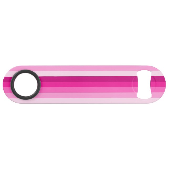 Warme rosa Schattenstreifen Speed Flaschenöffner (Rückseite Horizontal)