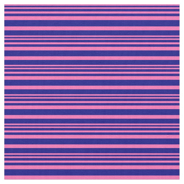 Warme Rosa und blaue Streifen Stoff (Nahaufnahme)