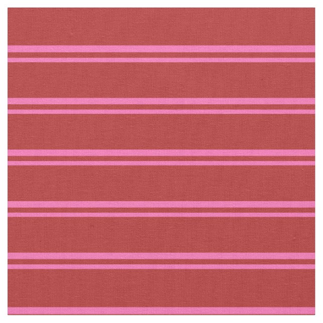 Warme rosa und rot farbige Linien Stoff (Nahaufnahme)