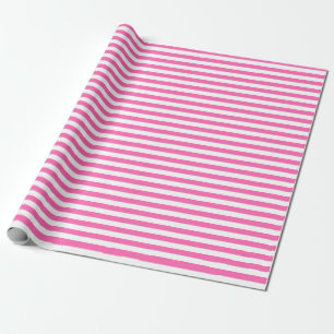 Warme Rosa und weiße Streifen Geschenkpapier