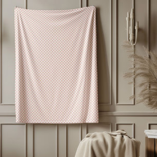 Warme Rose Gold Kariert Blanket für jede Jahreszei Fleecedecke