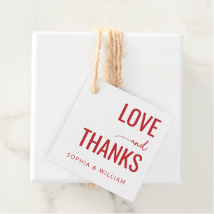 Warme Rote Liebe Danke Geschenkanhänger