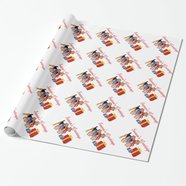 Warme Schals Geschenkpapier (Ungerollt)