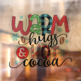 Warme Schläger und heißer Kakao  Fensteraufkleber