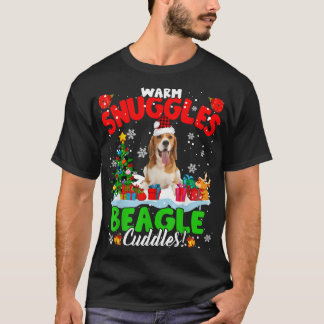 Warme Schnecken Beagle Cuddles Xmas Tree Kariert S T-Shirt