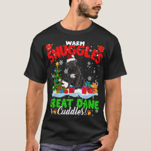 Warme Schnecken Great Dane Cuddles Xmas Tree Karie T-Shirt
