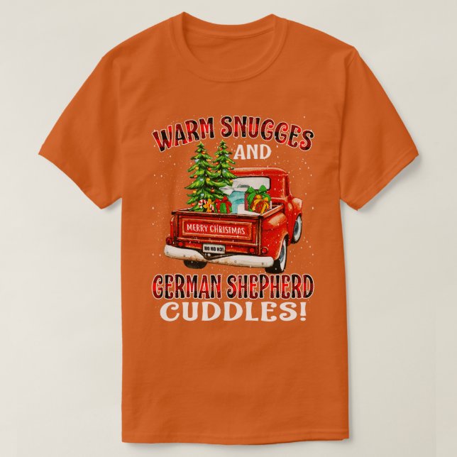 Warme Schnecken und deutsche Schäferhunde Cuddles  T-Shirt (Design vorne)