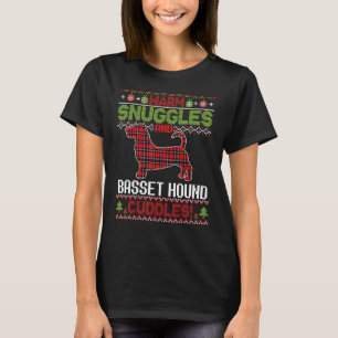 Warme Schnecken und Hundehunde im Basset Cuddles M T-Shirt