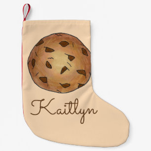 Warme Schokolade Chip Cookies Snack Food Feinschme Kleiner Weihnachtsstrumpf