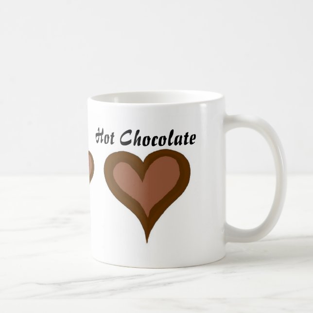 Warme Schokoladenherzen Tasse (Rechts)