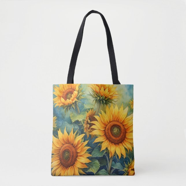 Warme Sonnenschein-Blume Tote Bag (Vorderseite)