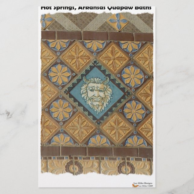 Warme Springs, AR Quapaw Dome Tiles Geschenkartike Briefpapier (Vorderseite)