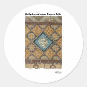 Warme Springs, AR Quapaw Dome Tiles Geschenkartike Runder Aufkleber