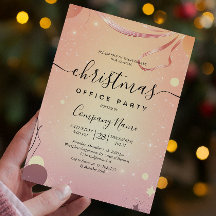 Warme Stimmung und rosa Weihnachtsbüros Party