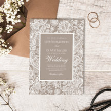 Warme Taupe Beige Line Wildblume