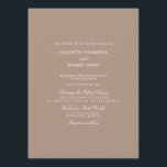 Warme Taupe Beige mit weißer Hochzeitdetails Einladung<br><div class="desc">Alle koordinierten und kostenlosen Matching-Papier- und Papierartikel, um Ihre personalisierten, maßgeschneiderten Hochzeitsfeiern, Party, Hochzeitsfeiern und Empfang anzukündigen, einzuladen und zu kommunizieren, wie z.B. die Terminkarten, Eheeinladungen, Empfang-Karten, Tischkarten, Menükarten und Briefmarke Aufkleber und Etiketten. Fügen Sie einen doppelten weißen Schattenrand in rechteckiger, quadratischer oder kreisförmiger Form hinzu, um dem massiven Hintergrund...</div>