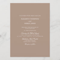 Warme Taupe Beige mit weißer Hochzeitdetails