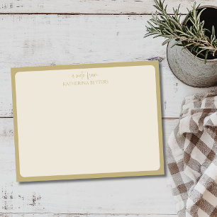 Warme Taupe-Elegante-Trend-Notizkarte Einladung