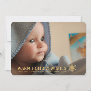 Warme Tidings Holiday Foto Card Feiertagskarte