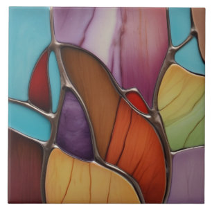 Warme Tone Imitats aus gefestigtem Glas Mosaik Abs Fliese