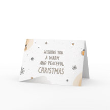 Warme und friedliche Weihnachts-Minimalist-Kunstka